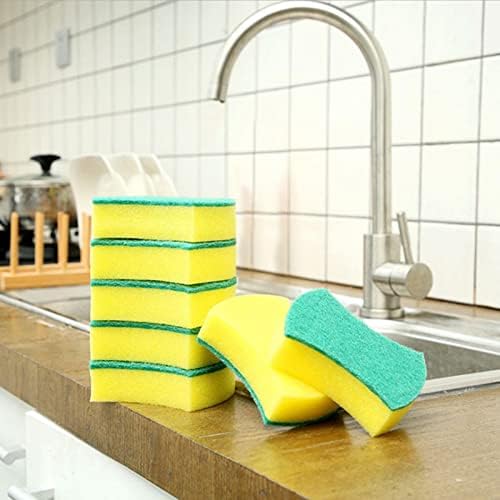 Sabão com esponja de lavar louça de lavagem de louça Limpeza de cozinha Limpeza de cozinha de dupla face maconha de lavagem