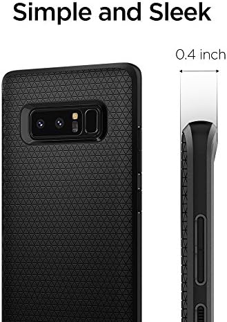 Armadura de ar líquido de Spigen projetada para Samsung Galaxy Note 8 Case - Black fosco