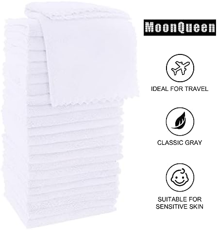 LOONQUEEN Ultra Soft Premium panos de panos de panos - 12 x 12 polegadas - 24 Pacote - secagem rápida - Roupas de lavagem de