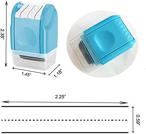 Linhas de caligrafia rolo de carimbo YQBoom Linha de auto -alcance Samps Rolling Stamps Ferramenta de prática de caligrafia para professores Kids Kindergarten - Blue