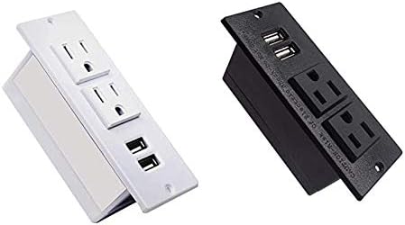 Faixa de energia de kungfuking com soquete USB, tira de força de energia de conferência, tira de força de arremesso com 2 portas de saída e 2 portas USB