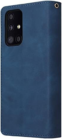 Carteira ZZXX Samsung Galaxy A52 5G Caixa, Galaxy A52 Caixa de carteira com slot de cartão premium Pu de couro PU zíper Flip Folio