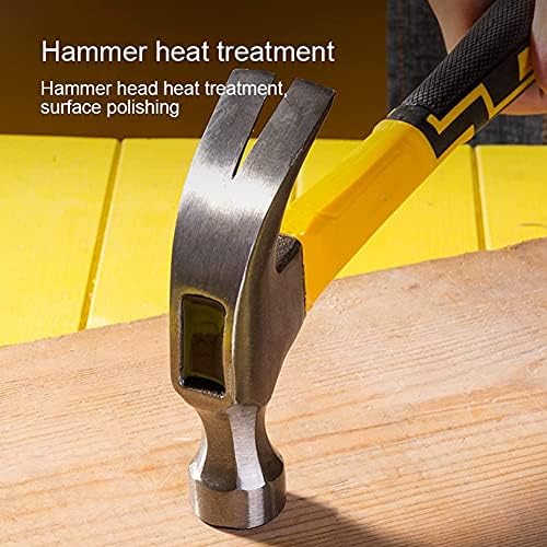 Deli Tools 17 oz Claw Hammer, Profissão Ferramenta de unhas de martelo com alça de aderência confortável para reparo doméstico,