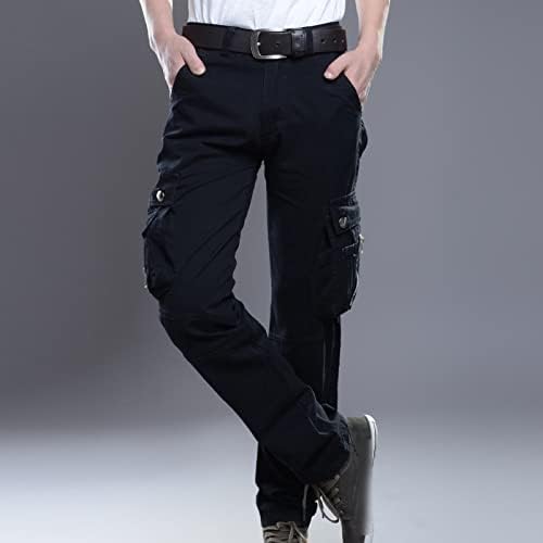 Calças táticas militares ao ar livre, calças de carga multi-bolso casual, calças de combate de caminhada do exército de ajuste relaxado
