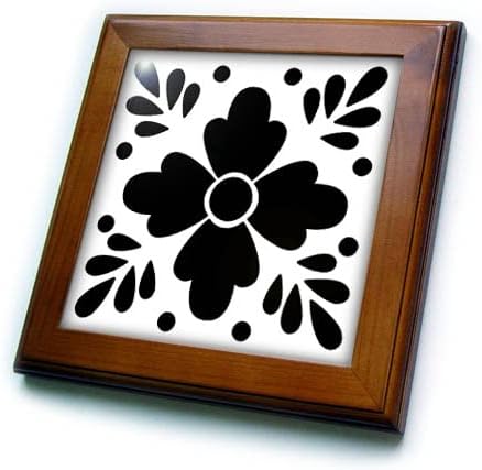 Roseta 3drose - impressões de padrão - 4 flor estampada de pétala - ladrilhos emoldurados