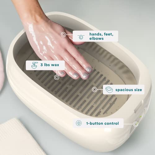 Homedics THERASPA Deluxe parafina, banho de cera, 3 lb de parafina de parafina, fortes de 20 mãos e pés, hidratação, hidratação, hipoalergênica,