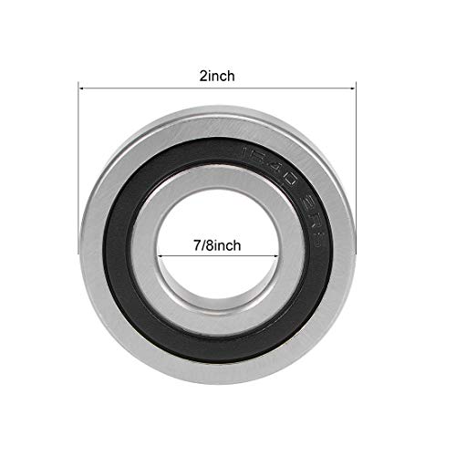 UXCELL 1640-2RS Rolamentos de esferas de ranhura profunda Z2 7/8 x 2 x 9/16 polegadas de aço cromado duplo selado