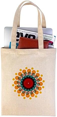 Mandala Canvas Saco, bolsa atual personalizada, adequada para, aniversário, praia, férias, é um ótimo presente para mulheres,