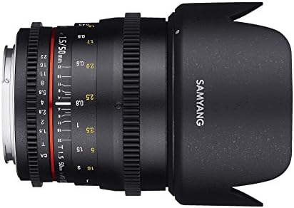Samyang 50 mm T1.5 VDSLR Manual Focus Lens para Canon