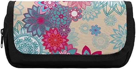 Mandala Dahlia Floral Pattern Pattern Case com dois compartimentos grandes bolso de grande capacidade para bolsa de armazenamento