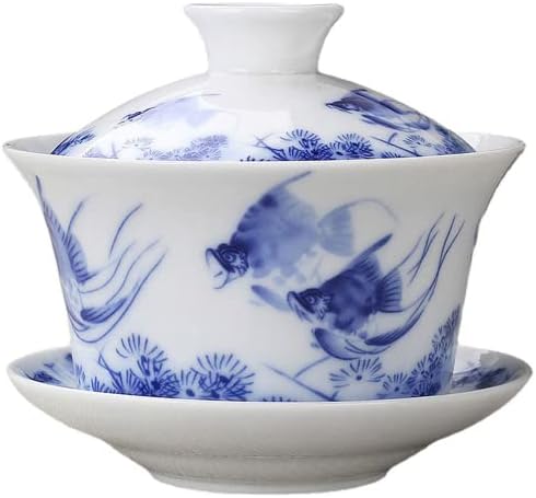 Paynan 280ml de chá de chá de chá doméstico Conjunto de chá azul de porcelana branca gaiwan kung fu conjunto de chá tureen