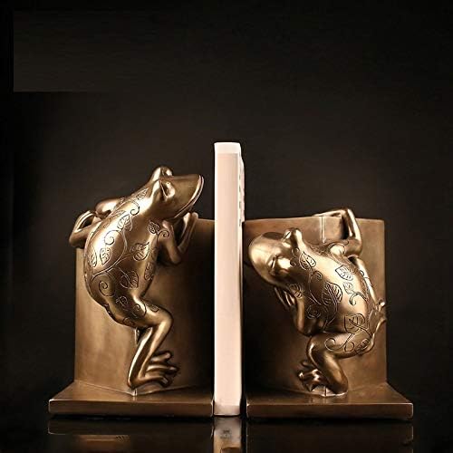 Tyny esculturas estátuas decoração de resina sapo bookend art artesanking office bookend