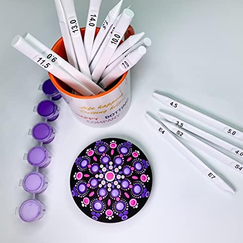 Ferramentas de pontapé para pintura Mandalas - Happy Dotting Company - 16pc Super Set para Mandala Dot Art - Inclui Stylus - Ferramenta