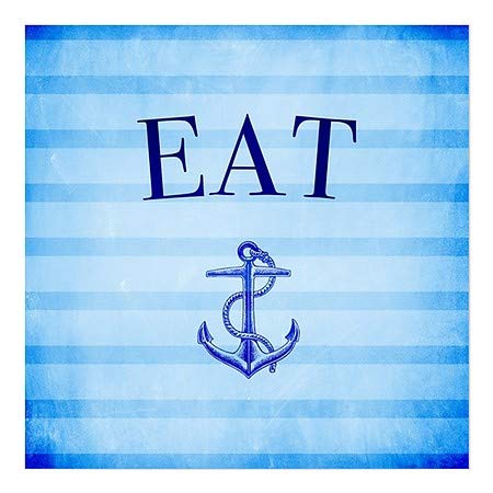 CGSignLab | Janela Eat -nnAutical Stripes se apega | 5 x5