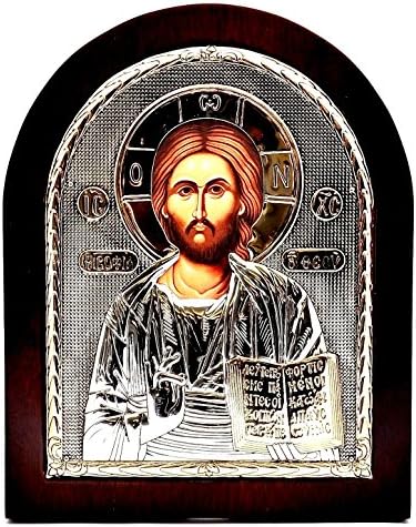 Livro de Jesus Bizantina Ícone Sterling Silver 925 Tamanho tratado 31x26cm