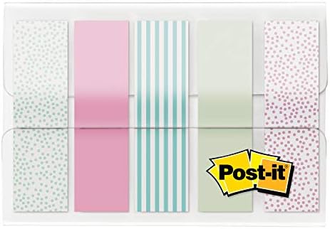 Bandeiras de padrões pós-it, 100/dispensador on-the-go, 0,47 in, coleta de padrões de gradiente