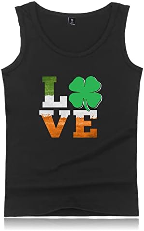 Tanques masculinos Happy St Patrick's Day's T-Shirt Irlandes Tops Shamrock Tshirt Compressão Tops Muscle Running Colet