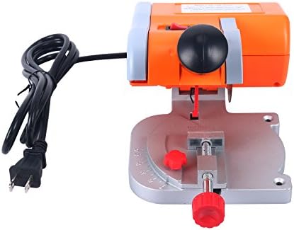 Yaetek 110V Mini Bench Mitra de corte superior para artes e ofícios cortando madeira de metal de plástico de madeira DIY - 2 Blade