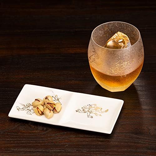 ADERIA Whisky 11oz de vidro de moda antiga com lanche de China Bone Made in Japan