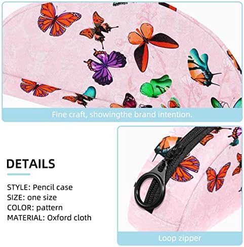 Caixa de lápis de Guerotkr, bolsa de lápis, bolsa de lápis, estética de bolsa de lápis, borboleta de cor de flor de arte borboleta