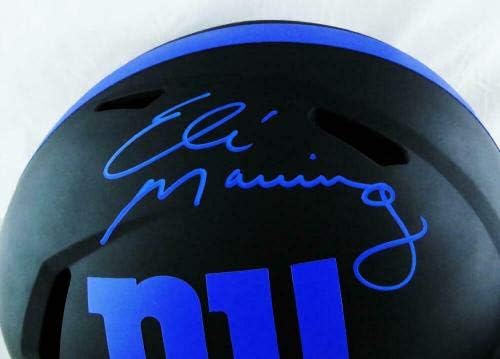 Eli Manning assinou NY Giants f/s Eclipse Speed ​​Helmet Authentic - Fanáticos Auth - Capacetes NFL autografados