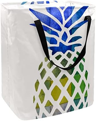 Colorido Pineapple Tropical Summer Print Print Lavanderia dobrável cestas de lavanderia de 60l Cestas de lavanderia de