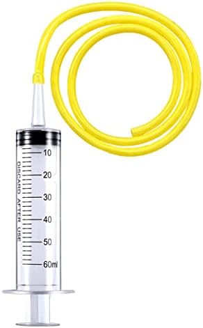 Seringa plástica com tubo 60 ml seringa grande com 2 cm de tubulação plástica de 15 polegadas para enema planta hidropônica