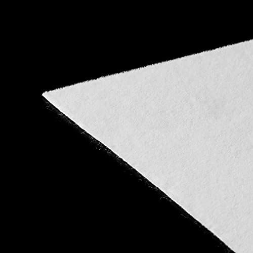 Fita de feltro de feltro branca Funstick 15,8 x78.8 Lençóis de feltro de tecido de veludo adesivo para artesanato fortes