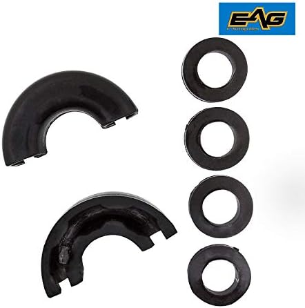 EAG Par de Isolador preto Fits de 3/4 de polegada Rings D inclui 2 isoladores de borracha e 4 arruelas isolador de