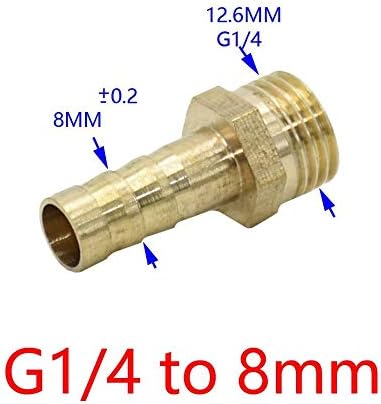 Ajuste do conector de conexão de bronze 4mm 6mm 8mm 10mm 12mm Mangueira Conector de Barb 1/8 1/4 1/2 3/8 3/4 Male Conector