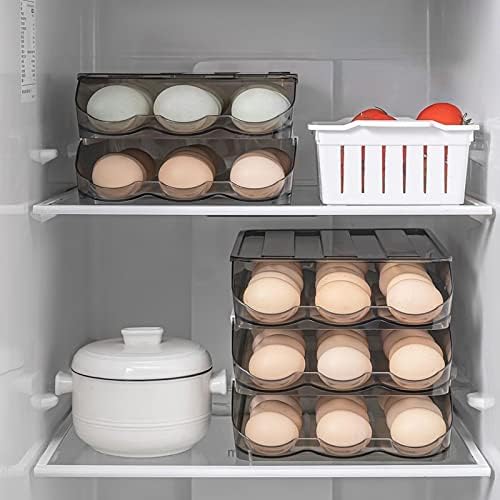 NA Rolling Bandea de alimentos Caixa de armazenamento de cozinha Refrigerador de plástico Caixa de manutenção fresca