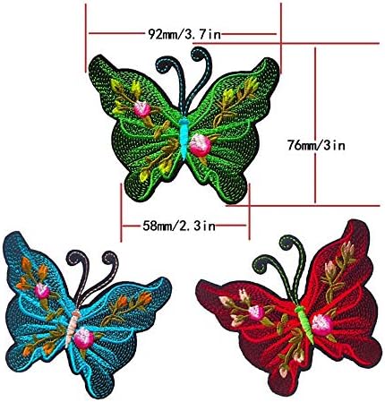 Qingxii decortor variado colorido manchas de borboletas costura