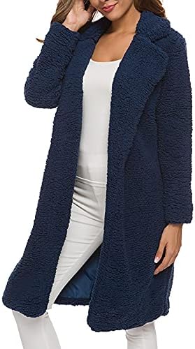 Cardigans Solid Boxy Fit Solid Fit Cardigans Ladies Plus Tamanho Casacos Longo Halloween Fleece Pocket Outdoor Casacos ao ar livre