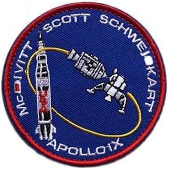 Apollo Mission 9 Bordado de manchas para bordar o gancho de emblema de pano e um patch bordado em loop