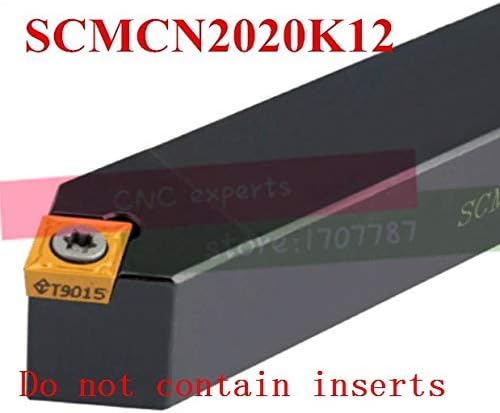 FINCOS SCMCN2020K12 TOLÍCIO DE TOLUÇÃO 20 * 20 * 125mm CNC Turning Turning Tool, 50 graus Ferramentas de torneamento externo,