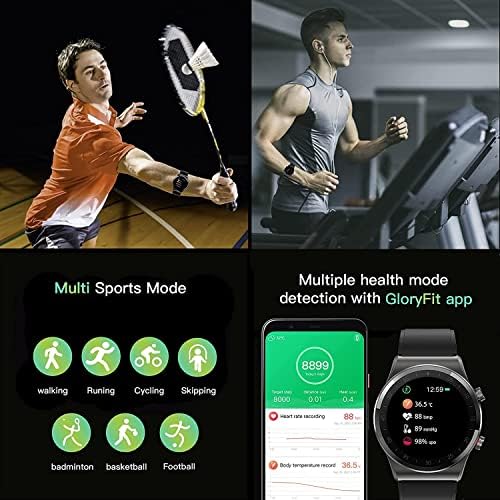 Bluenext Smart Watches for Men, 2021 versão 1.30 '' Smart Watch for Android iOS Phones com recepção/dial, rastreador de atividades à prova d'água IP67 com freqüência cardíaca 24/7, pressão arterial
