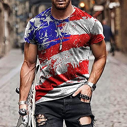 Camisas para homens de verão masculino Casual 3D Impresso de manga curta Camisetas de camiseta de camiseta redonda