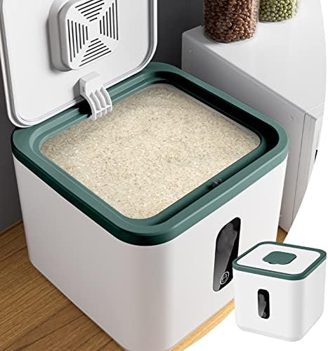 Dispensador de arroz hermético, balde de arroz para cereais arroz de farinha feijão de pet countroplarge Ricener de