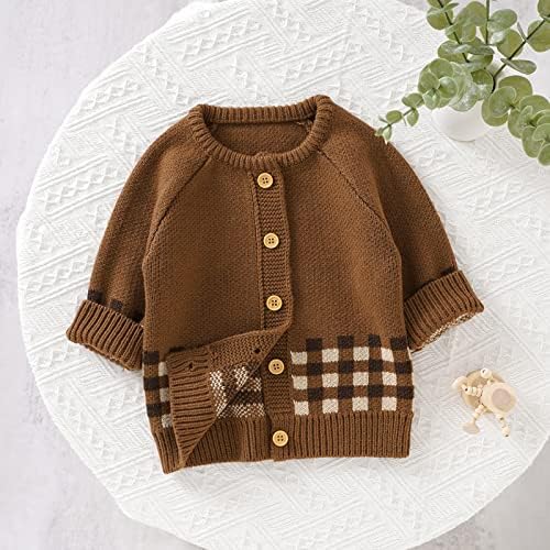 Baby Girl Boy Knit Cardigan Sweater Pullover quente Tops