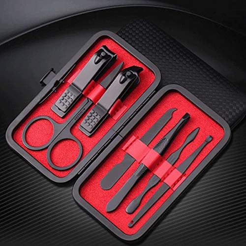 Ganyuu 7pc UNIG Tool Aço inoxidável Clipper Cutter Cutter Pick Kit Manicure Manicure Pedicure Scissor Tweezer UNIF TOISTHS SET