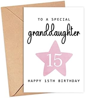 Moltdesigns para uma neta especial - Feliz cartão de 15 anos - 15 anos - quinze anos - Pink Cute Baby Girl Décimo de aniversário