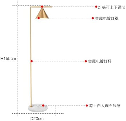 Lâmpada de piso decorada de mármore wyfdp