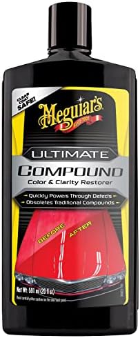 Sistema de restauração de lentes do farol de 3M, fácil de restauração de faróis de carro pesado e composto final de meguiar, composto de carro restaura tinta de carro e brilho de carro - 1 litro 4 fl oz garrafa