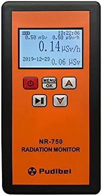NR-750 Detector de radiação nuclear portátil portátil LCD Exibir testador radioativo doméstico Geiger contador β Y Detecção de raios-X Vibrações de som leve Alarme triplo Detector de radiação nuclear prática