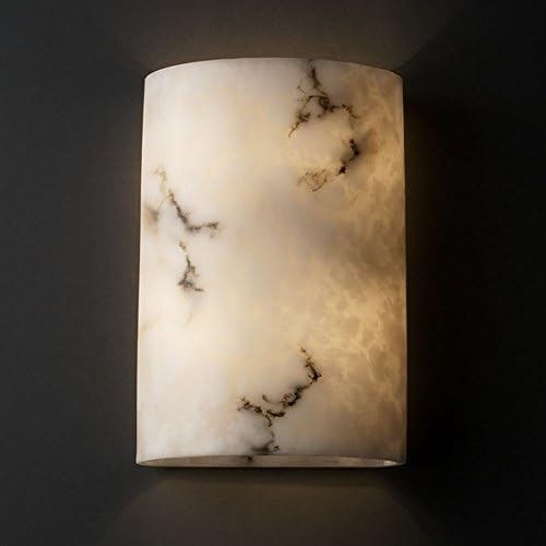 Grupo de Design de Justiça Lumenaria 2 Light Wall SCENCE - FAUX Alabaster Resin Shade