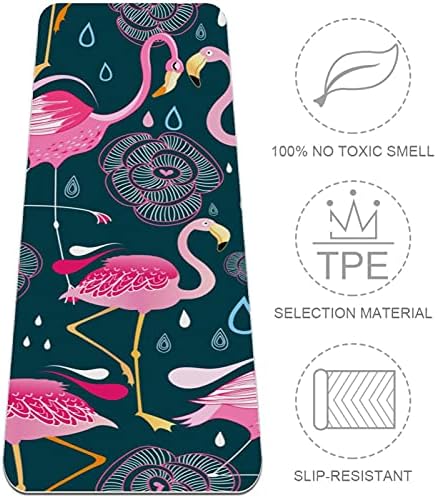 Ndkmehfoj rosa flamingo de ginástica dobrável de ginástica tapete yoga mat mat não deslizamento Perca peso