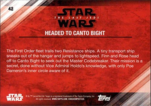2018 Topps Star Wars The Last Jedi Série 2 Purple 42 foi para o cartão de negociação Canto Bight em condição bruta