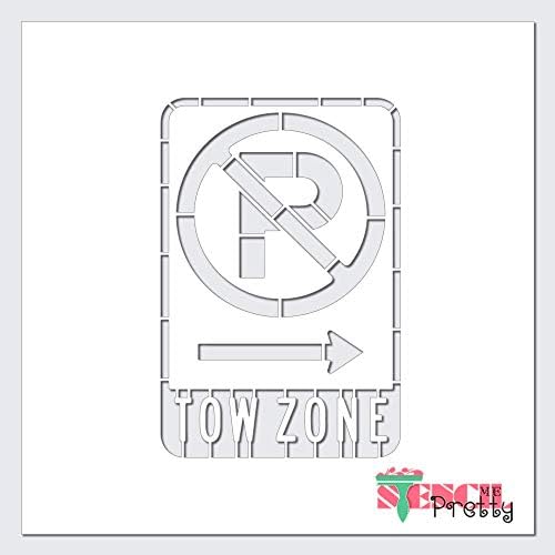 Estêncil - sem estacionamento, modelo de sinal pintado de aerógrafo da zona de reboque dos melhores estênceis de vinil para