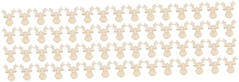 Aboofan 60 PCs Wood Christmas Ornamentos de Natal pendurado inacabado de madeira pingente de madeira de madeira Ornamento