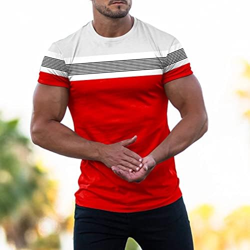 BMISEGM Summer Mens Dress Camisa masculina Moda de moda Camisão de manga curta Muscle Muscle Workout Athletic T camisetas para